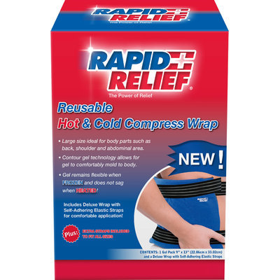 Rapid Aid Rapid Relief Hot and Cold Deluxe Reusable Back 1 Ct (22.86cm x 33.02cm)