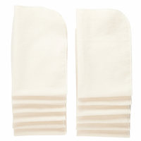 NuAngel All-Natural Single Layer Cotton Burp Cloths, White, 12ct