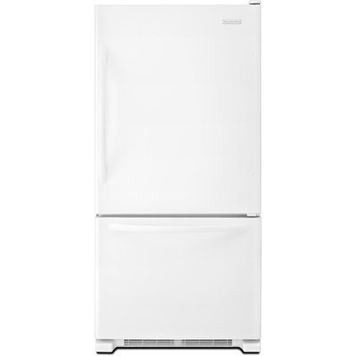 KitchenAid Architect Series II KBWS22KCWH 22 cu. ft. Freestanding Bottom-Freezer Refrigerator with Produce Preserver, Automatic Ice Maker, Humidity Controlled Crispers, Reversible Door Swing and Star-K Certified: White