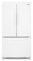 Whirlpool WRF540CWBW 19.6 cu. ft. Counter-Depth French Door Refrigerator with Frameless Glass Shelves, Adjustable Gallon Door Bins, Interior Water Dispenser, Freezer Drawer and Adaptive Defrost: Stainless Steel