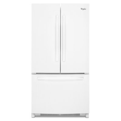 Whirlpool WRF540CWBW 19.6 cu. ft. Counter-Depth French Door Refrigerator with Frameless Glass Shelves, Adjustable Gallon Door Bins, Interior Water Dispenser, Freezer Drawer and Adaptive Defrost: Stainless Steel