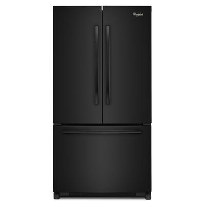 Whirlpool WRF532SMBB 21.7 cu. ft. French Door Refrigerator with Glass Shelves, Gallon Door Bins, Humidity Controlled Crispers, Temperature-Controlled Pantry and LED Lighting: Black