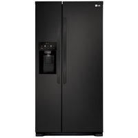 LG LSXS22423B 22.1 cu. ft. Side by Side Refrigerator with 3 Adjustable Glass Shelves, 3 Gallon Bins, SpacePlus Ice System and External Ice/Water Dispenser: Black