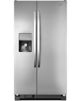 Whirlpool WRS331FDDM 21.2 cu. ft. Side-by-Side Refrigerator with 3 Spill-Proof Glass Shelves, 4 Door Bins, Deli Drawer, 2 Produce Drawer, 3 Wire Freezer Shelves and External Water/Ice Dispenser: Stainless Steel