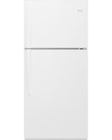 Whirlpool WRT519SZDW 19.2 cu. ft. Top Freezer Refrigerator with 3 Glass Shelves, 1 Flexi-Slide Bin, 2 Humidity Controlled Crispers, Gallon Storage Door Bins, 1 Glass Freezer Shelf and Optional Ice Maker: White