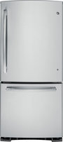 GE GDE20GSHSS 20.3 Cu. Ft. Stainless Steel Bottom Freezer Refrigerator - Energy Star