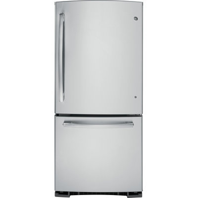 GE GDE20GSHSS 20.3 Cu. Ft. Stainless Steel Bottom Freezer Refrigerator - Energy Star