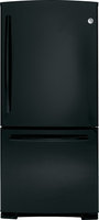 GE GDE20GGHBB 20.3 Cu. Ft. Black Bottom Freezer Refrigerator - Energy Star