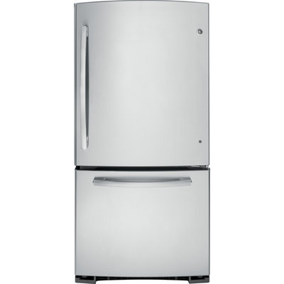 GE GDE23GSHSS 23.2 Cu. Ft. Stainless Steel Bottom Freezer Refrigerator - Energy Star