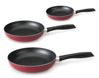 Berghoff International Red Geminis Three-Piece Fry Pan Set