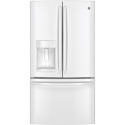 GE GFE26GGHWW 25.7 Cu. Ft. White French Door Refrigerator - Energy Star