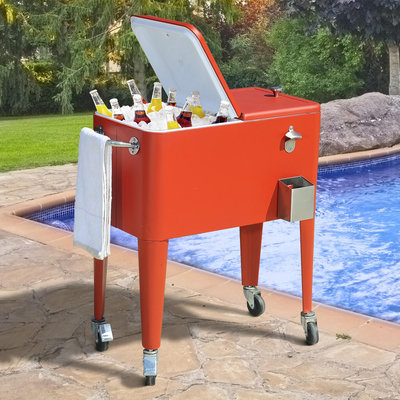 60Qt Red Cooler LBC153PST by Sunjoy Industries