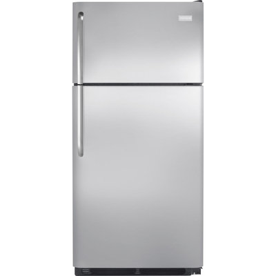 Frigidaire Refrigerator. 18 cu. ft. Top Freezer Refrigerator in Stainless Steel FFHT1831QS