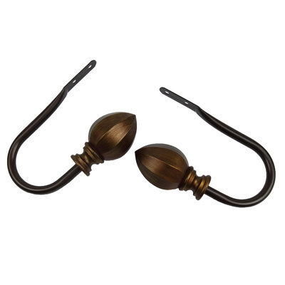 Rod Desyne Window Decorative Garnet Holdback Pair - Cocoa