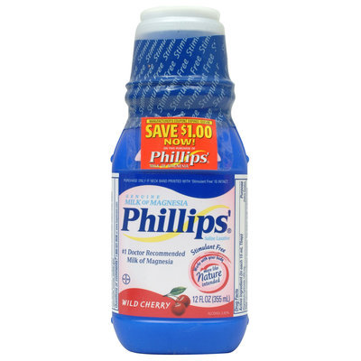 Milk Of Magnesia Liquid Wild Cherry 12 Fluid Ounce - Phillips