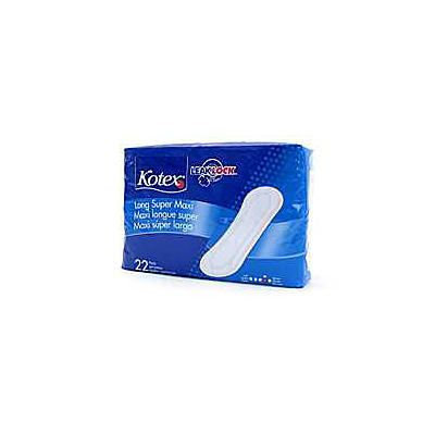 Kotex Long Super Maxi Pad 22 count - KIMBERLY-CLARK/HOUSEHOLD PRODUCTS DIV.