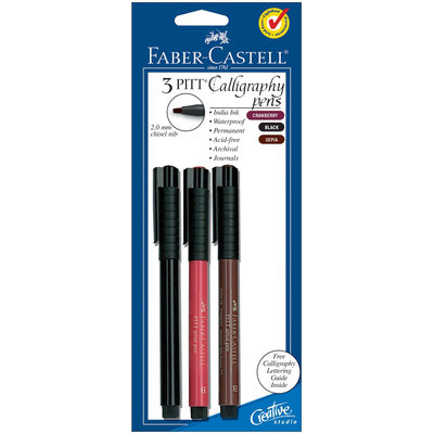 FABER-CASTELL Red Blk Se-Calligraphy Pen 2mm