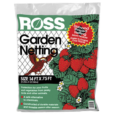 Eziba Ross Garden Netting, 14-feet x 75-feet, Diamond