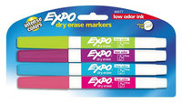 Eberhard Faber Dry-erase Markers, Fine Point, Nontoxic, 4/PK, Assorted