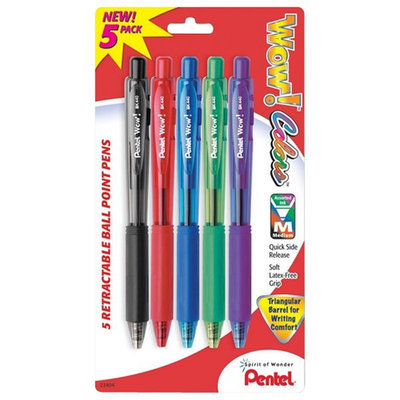 Pentel Wow! Colors Retractable Ball Point Pens Med