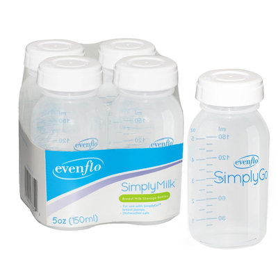 Evenflo SimplyMilk 5 oz Storage Bottles 4-pack 5 oz.
