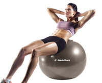 NordicTrack 75cm Exercise Ball (Silver) - WEIDER HEALTH AND FITNESS