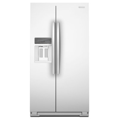 KitchenAid Counter Depth White Side-By-Side Refrigerator - KSC23C8EYW