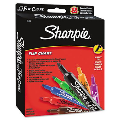Kmart.com Sharpie Flip Chart Markers, Bullet Tip, Eight Colors