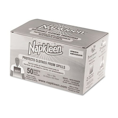 Medline VLMP8105 Napkleen Disposable Bibs 2-ply Tissue 1-ply Poly 13 x18 White 50/Box
