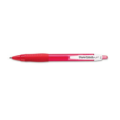 Paper-Mate Paper Mate Roller Ball Stick Gel Pen, Red Ink, Bold, Dozen