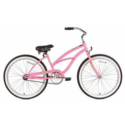 Micargi Pink Pantera 24 In Beach Cruiser Fem