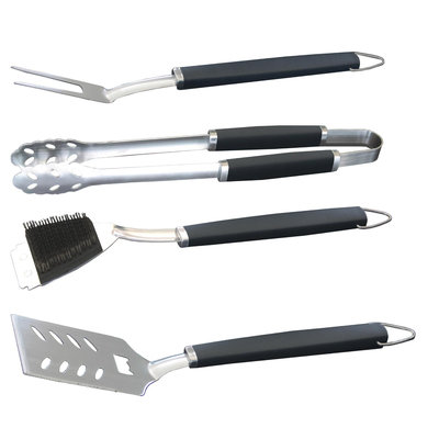 Kenmore 4pc Stainless Steel Grilling Tool Set Silver