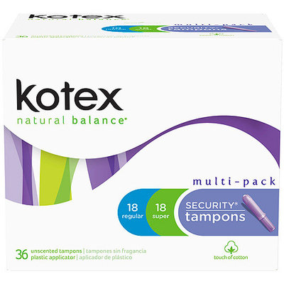 Kotex Natural Balance Security Tampons - KIMBERLY-CLARK/HOUSEHOLD PRODUCTS DIV.