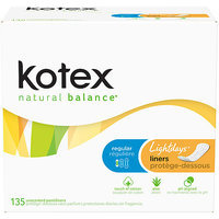 Kotex Natural Balance Lightdays Liners - KIMBERLY-CLARK/HOUSEHOLD PRODUCTS DIV.