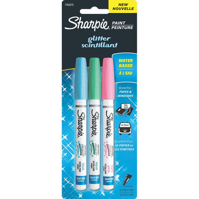 Sharpie Glitter Paint Pen Extra-Fine 3/Pkg-Dark Pink/Blue/Aqua