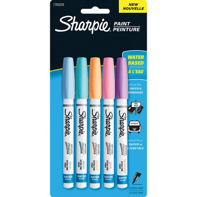 Sharpie Pastel Paint Pen Extra-Fine 5/Pkg-Pink/Blue/Peach/Aqua/Lavender