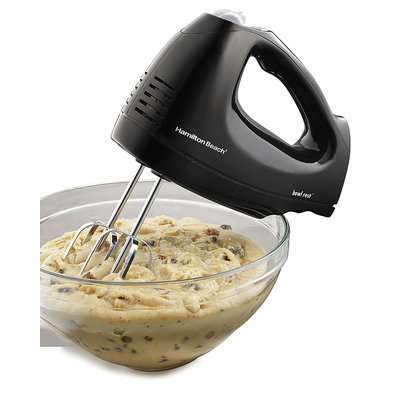 Hamilton Beach Hand Mixer with Snap-On Case Black
