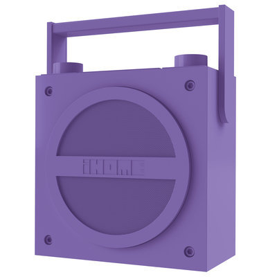 iHOME Bluetooth Wireless Rechargeable Boombox w/ FM Radio iBT4U Purple - SDI TECHONLOGIES INC.