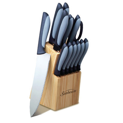 Gibson Overseas, Inc. Durant 14 pc Cutlery Block Set, PP Rubbe
