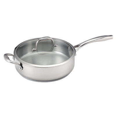 Guy Fieri Stainless Steel 5 Quart Deep Saute Pan