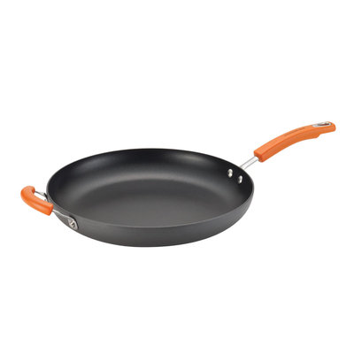 Rachael Ray 14-in. Nonstick Hard-Anodized II Skillet with Helper Handle, Gray
