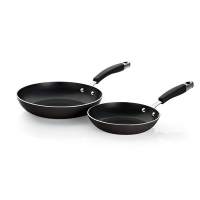 Kenmore 2-Piece Non-Stick Aluminum Frying Pan Set Black Multi