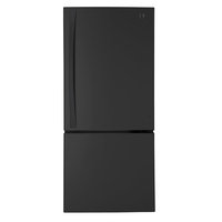 22 cu. ft. Bottom-Freezer Refrigerator - Black
