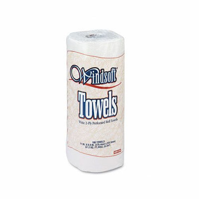 Windsoft Paper Towel Roll, 8-7/8 x 11, White, 100/roll
