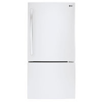 LG 24 cu. ft. Bottom-Freezer Refrigerator w/ Swing Door White