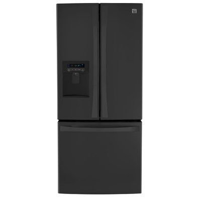 21.6 cu. ft. French Door Bottom-freezer Refrigerator w/ Water Dispenser - Black