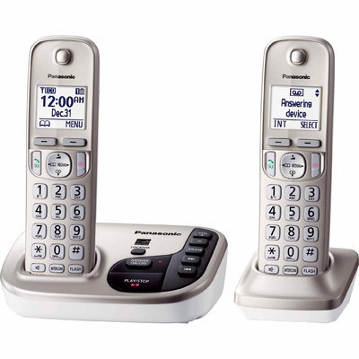 Panasonic KX-TGD222N Expandable Digital Cordless Answering System with 2 Handsets