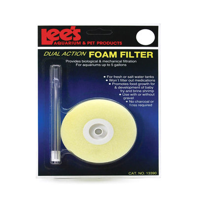 Lee S Aquarium & Pet Lee Filter Foam Round Dual Action Up to 5 gal.