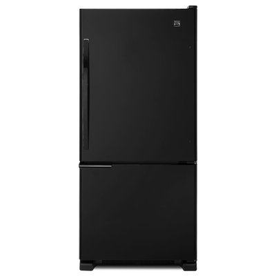 Kenmore 19 cu. ft. Single Door Bottom Freezer Refrigerator Black - Kenmore