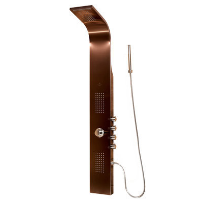 Pulse ShowerSpas 1033 Santa Cruz Stainless Steel Shower Panel Bronze